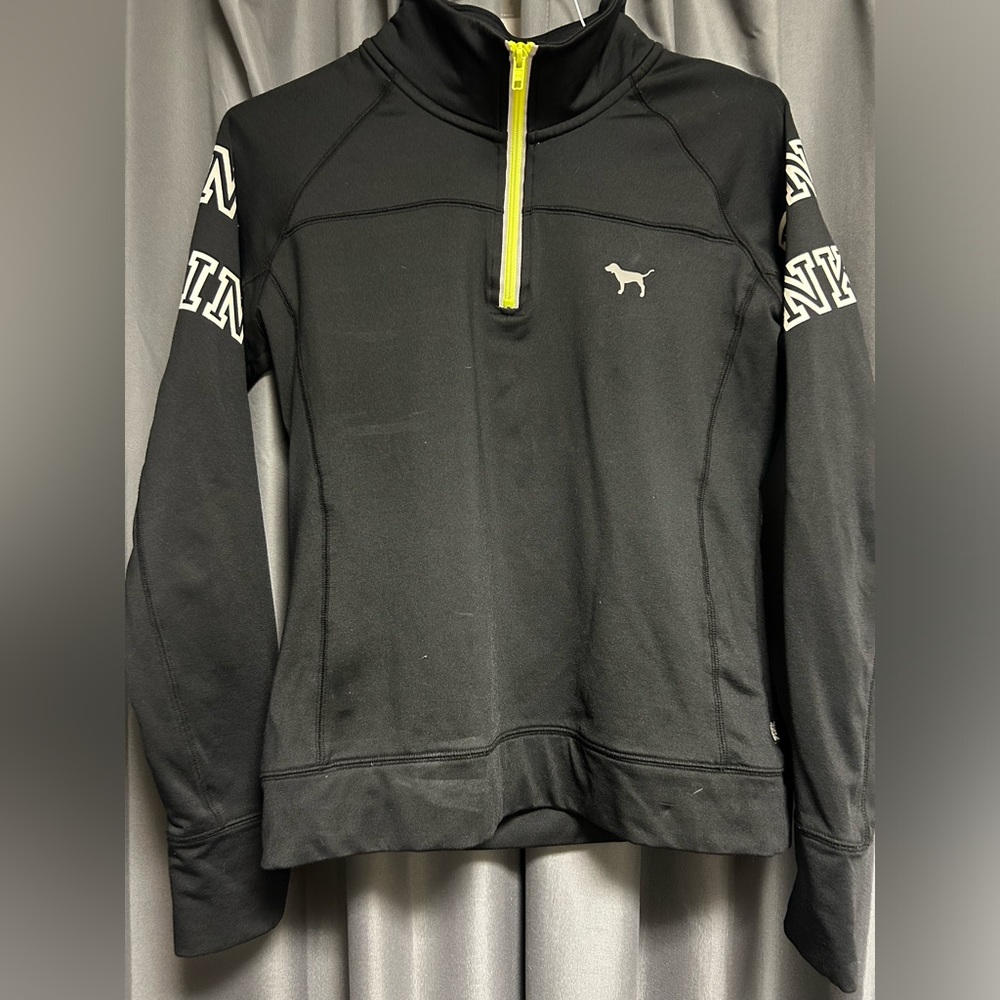 Pink fleece lined 3/4 zip PINK athletic jacket